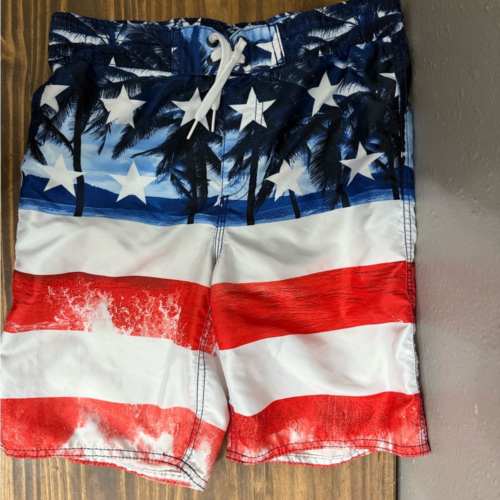 Old Navy Stars and Stripes Swim Shorts SZ 10-12